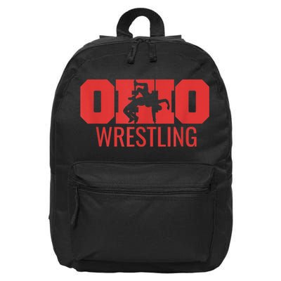 State Of Ohio Wrestling Freestyle Wrestler Gear Sports 16 in Basic Backpack