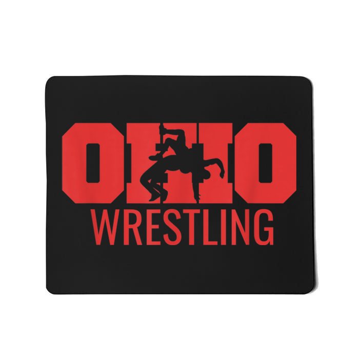 State Of Ohio Wrestling Freestyle Wrestler Gear Sports Mousepad