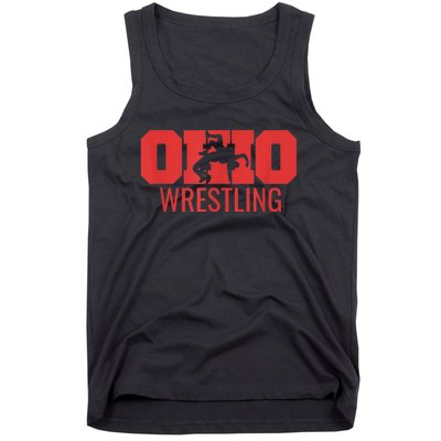 State Of Ohio Wrestling Freestyle Wrestler Gear Sports Tank Top