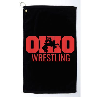 State Of Ohio Wrestling Freestyle Wrestler Gear Sports Platinum Collection Golf Towel