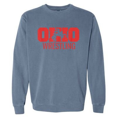 State Of Ohio Wrestling Freestyle Wrestler Gear Sports Garment-Dyed Sweatshirt