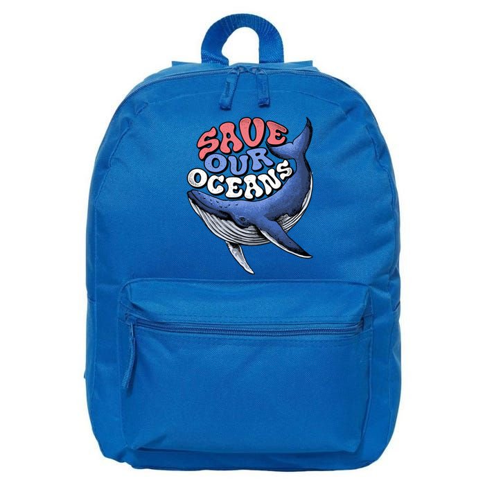 Save Our Oceans Conservation Save The Ocean Blue Whale Gift 16 in Basic Backpack