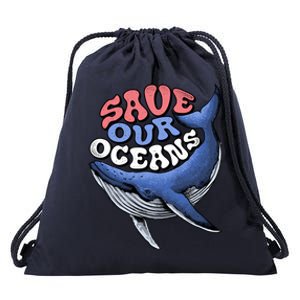 Save Our Oceans Conservation Save The Ocean Blue Whale Gift Drawstring Bag