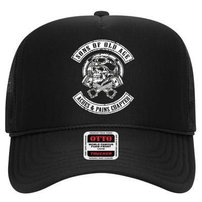 Sons Of Old Age Aches And Pains Chapter High Crown Mesh Back Trucker Hat