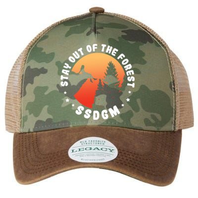 Stay Out Of The Forest Camping Hiking Nature Lover Vintage Gift Legacy Tie Dye Trucker Hat