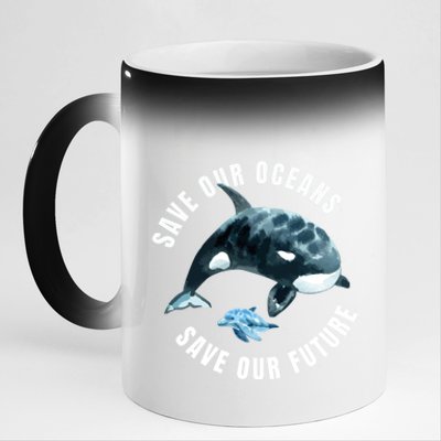 Save Our Oceans Dolphin Dolphin Pro Environt Nature Earth Gift 11oz Black Color Changing Mug