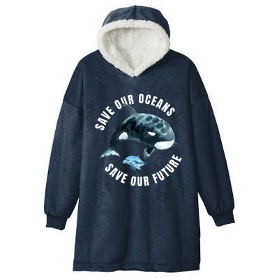 Save Our Oceans Dolphin Dolphin Pro Environt Nature Earth Gift Hooded Wearable Blanket