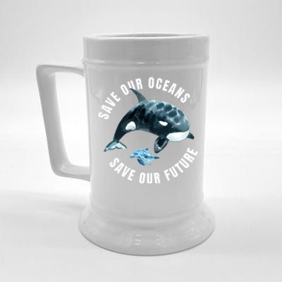 Save Our Oceans Dolphin Dolphin Pro Environt Nature Earth Gift Beer Stein