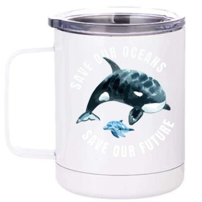 Save Our Oceans Dolphin Dolphin Pro Environt Nature Earth Gift 12 oz Stainless Steel Tumbler Cup