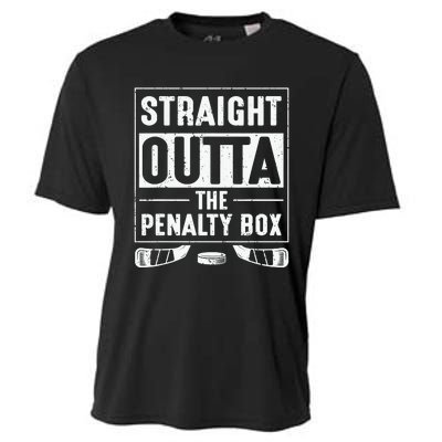 Straight Out Of Penalty Box Ice Hockey Lovers Cooling Performance Crew T-Shirt