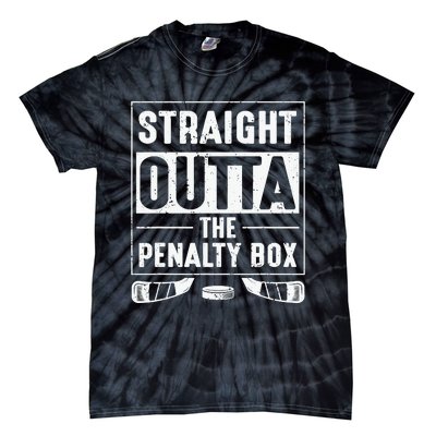 Straight Out Of Penalty Box Ice Hockey Lovers Tie-Dye T-Shirt