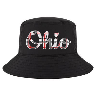 State Of Ohio Ohioan Pride Trendy Plaid Script Texgift Cool Comfort Performance Bucket Hat