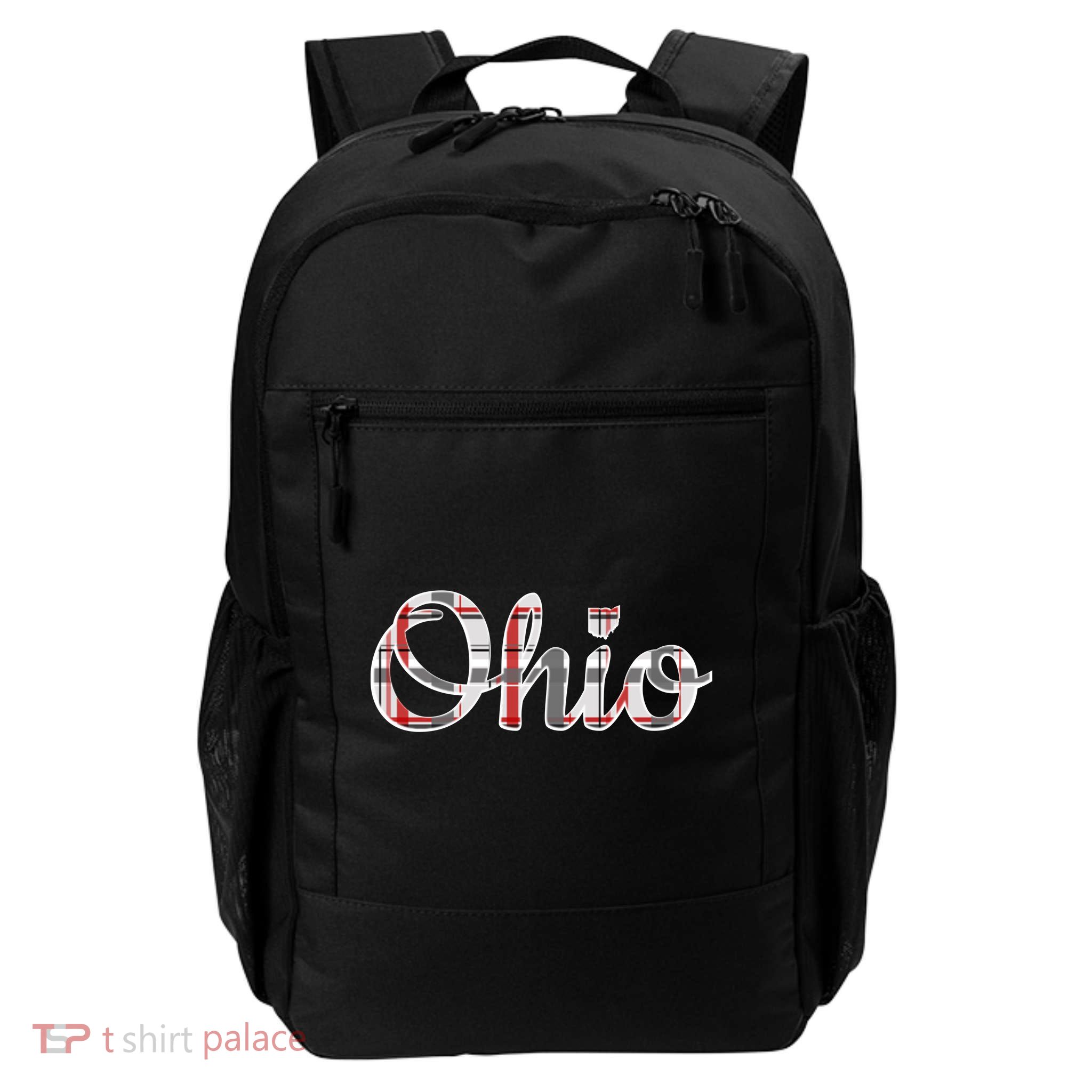 State Of Ohio Ohioan Pride Trendy Plaid Script Texgift Daily Commute Backpack
