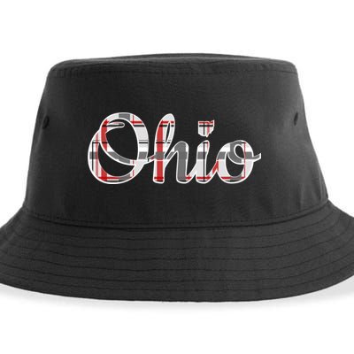 State Of Ohio Ohioan Pride Trendy Plaid Script Texgift Sustainable Bucket Hat
