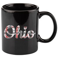 State Of Ohio Ohioan Pride Trendy Plaid Script Texgift 11oz C Handle Ceramic Mug