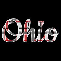 State Of Ohio Ohioan Pride Trendy Plaid Script Texgift Drawstring Bag