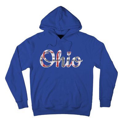 State Of Ohio Ohioan Pride Trendy Plaid Script Texgift Hoodie