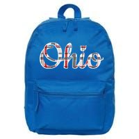 State Of Ohio Ohioan Pride Trendy Plaid Script Texgift 16 in Basic Backpack