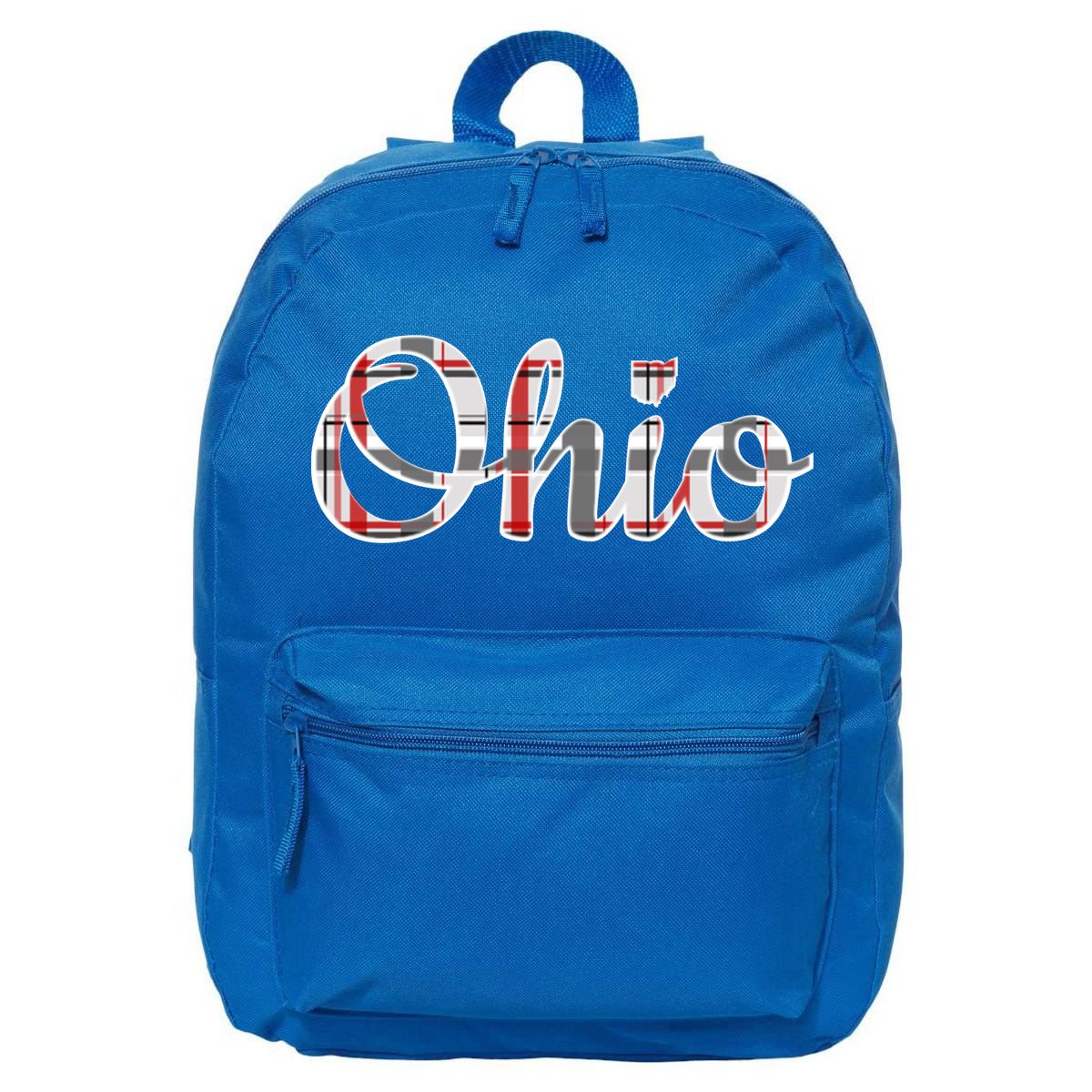 State Of Ohio Ohioan Pride Trendy Plaid Script Texgift 16 in Basic Backpack