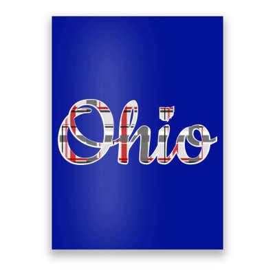 State Of Ohio Ohioan Pride Trendy Plaid Script Texgift Poster