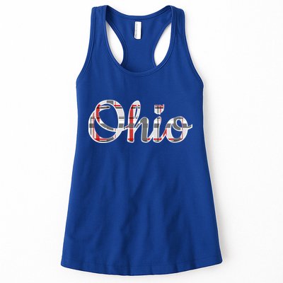 State Of Ohio Ohioan Pride Trendy Plaid Script Texgift Womens Tank Top