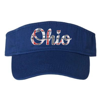 State Of Ohio Ohioan Pride Trendy Plaid Script Texgift Valucap Bio-Washed Visor