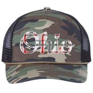 State Of Ohio Ohioan Pride Trendy Plaid Script Texgift Retro Rope Trucker Hat Cap