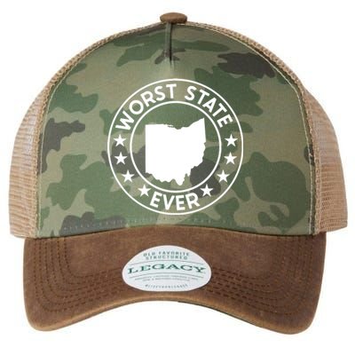 State Of Ohio Home State Lover Worst State Ever Legacy Tie Dye Trucker Hat