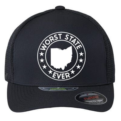 State Of Ohio Home State Lover Worst State Ever Flexfit Unipanel Trucker Cap