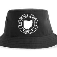 State Of Ohio Home State Lover Worst State Ever Sustainable Bucket Hat