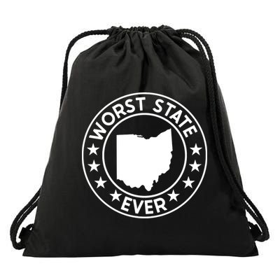 State Of Ohio Home State Lover Worst State Ever Drawstring Bag