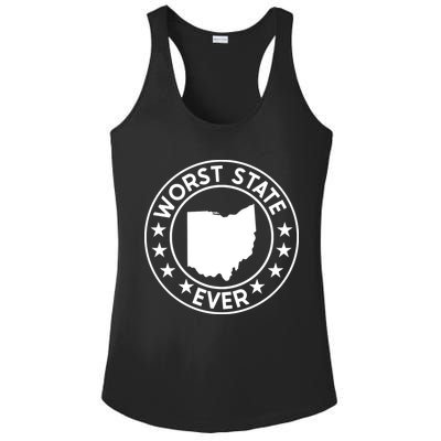 State Of Ohio Home State Lover Worst State Ever Ladies PosiCharge Competitor Racerback Tank