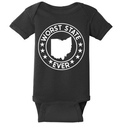State Of Ohio Home State Lover Worst State Ever Baby Bodysuit