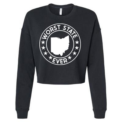 State Of Ohio Home State Lover Worst State Ever Cropped Pullover Crew