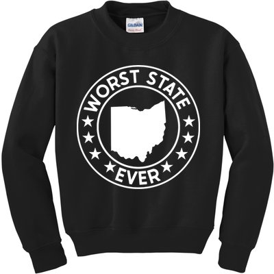 State Of Ohio Home State Lover Worst State Ever Kids Sweatshirt