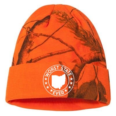 State Of Ohio Home State Lover Worst State Ever Kati Licensed 12" Camo Beanie