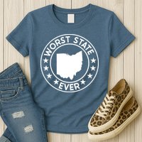 State Of Ohio Home State Lover Worst State Ever Womens T-Shirt