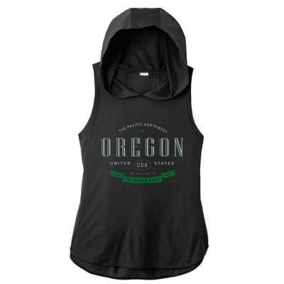 State Of Oregon Ladies PosiCharge Tri-Blend Wicking Draft Hoodie Tank