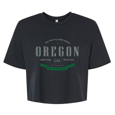 State Of Oregon Bella+Canvas Jersey Crop Tee