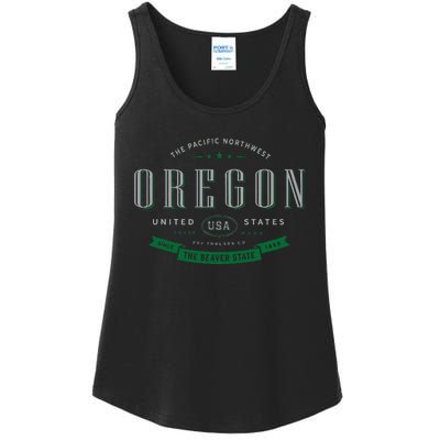 State Of Oregon Ladies Essential Tank