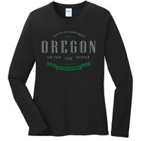 State Of Oregon Ladies Long Sleeve Shirt