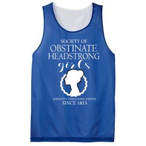 Society Of Obstinate Headstrong Jane Austen Funny Gift Cool Gift Mesh Reversible Basketball Jersey Tank