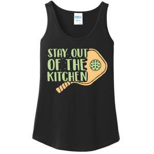 Stay Out Of The Kitchen Funny Pickleball Ladies Essential Tank