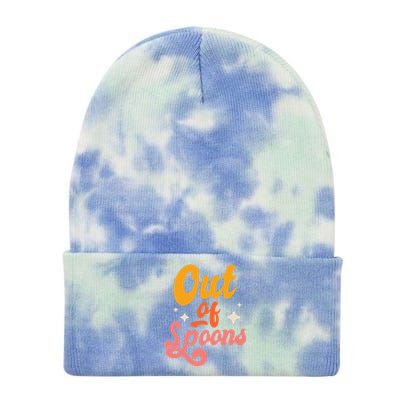 Spoonie Out Of Spoons Tie Dye 12in Knit Beanie