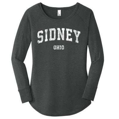 Sidney Ohio Oh Vintage Varsity Sports Women's Perfect Tri Tunic Long Sleeve Shirt