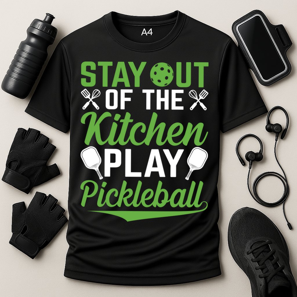 Stay Out Of The Kitchen Play Pickleball Cooling Performance Crew T-Shirt