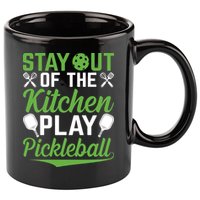 Stay Out Of The Kitchen Play Pickleball 11oz C Handle Ceramic Mug