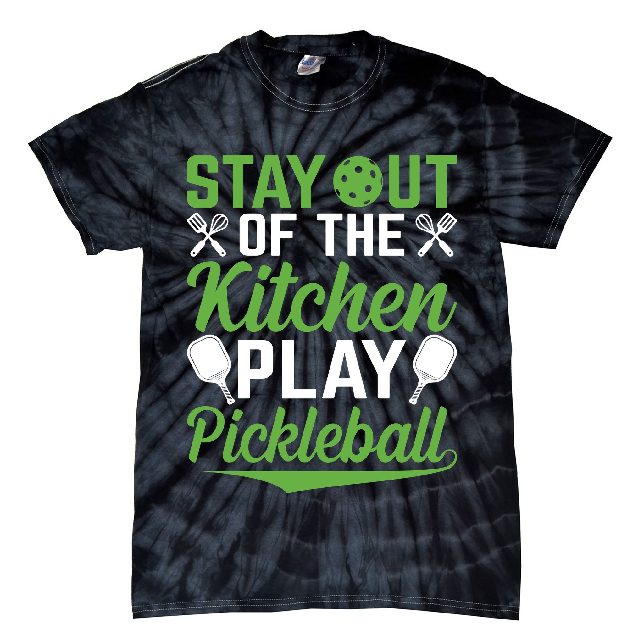 Stay Out Of The Kitchen Play Pickleball Tie-Dye T-Shirt