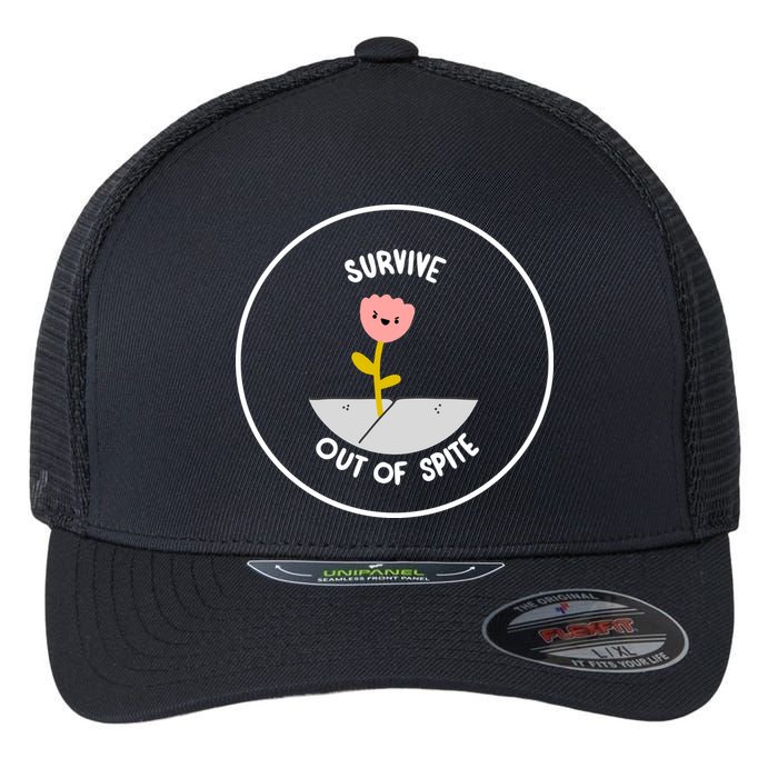 Survive Out Of Spite Flexfit Unipanel Trucker Cap