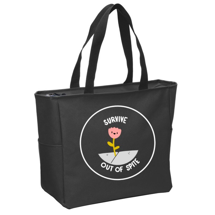 Survive Out Of Spite Zip Tote Bag